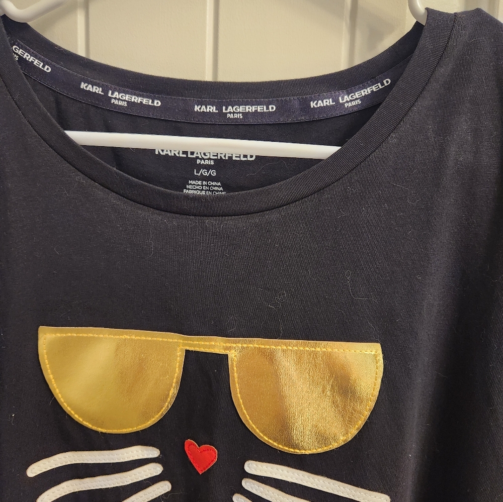 Karl Lagerfeld Pairs Cat T-shirt